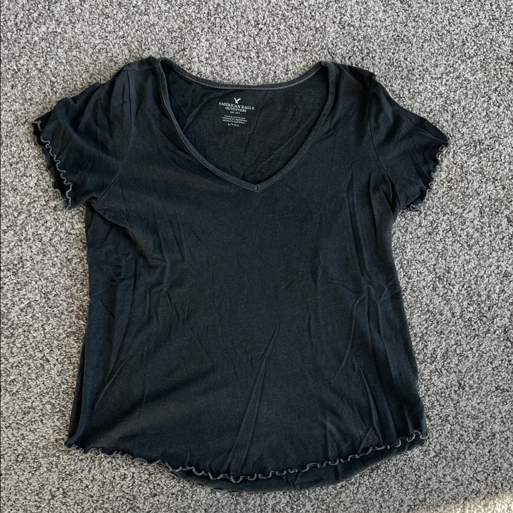 American Eagle Outfitters Dark Gray Tee